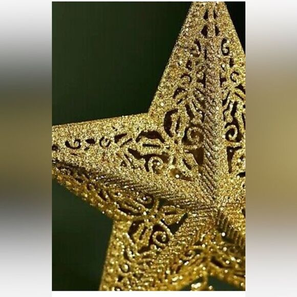 Anthropologie Gold Star Tree Topper - Picture 5 of 5